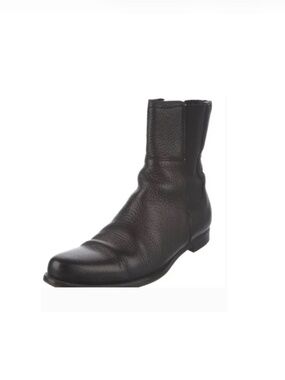 Jil Sander Black Pebbled Leather Chelsea Boots (size 7 / IT 37)